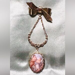 1950’s chatelain locket pin